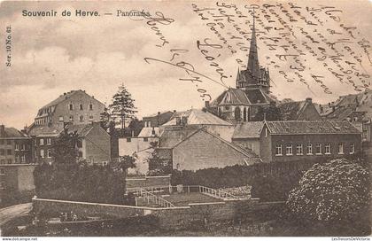 BELGIQUE - Herve - Souvenir de Herve - Panorama - Clocher - Carte postale ancienne