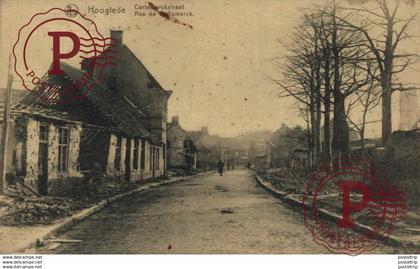 Hooglede  Cortemarckstraat  RUE DE CORTEMARCK  BELGIQUE 1914/15 WWI WWICOLLECTION