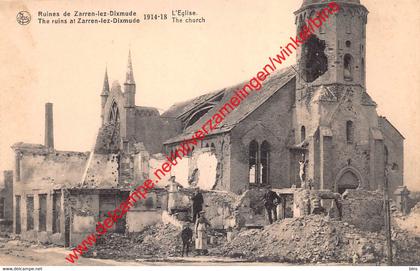 The ruins at Zarren-near-Dixmude -  The Church - 1914-1918 - Kortemark