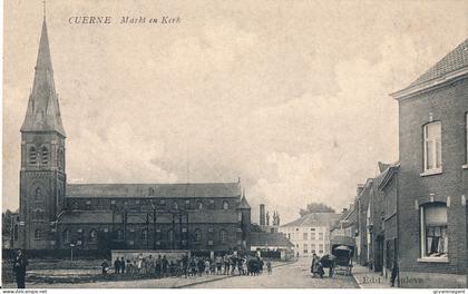 KUURNE     MARKT EN KERK                   2 AFBEELDINGEN