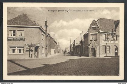 +++ CPA - LEDEGEM - St Elooi Winkelstraat - Café   //