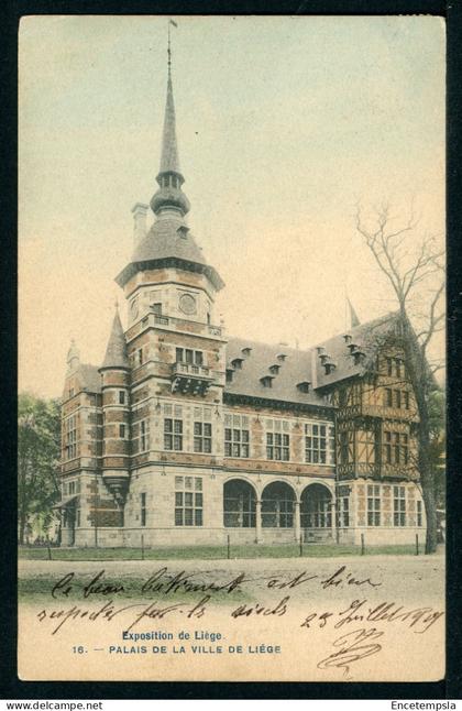 CPA - Carte Postale - Belgique - Exposition de Liège - Palais de la Ville de Liège (CP23910)