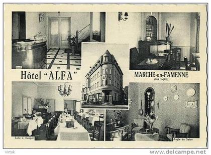 Marche-en-Famenne   :  Hotel  ' ALFA '  ( format   10.5  x  7.5 Cm )