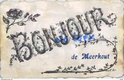 Meerhout :  Bonjour  ( 1907 met zegel )