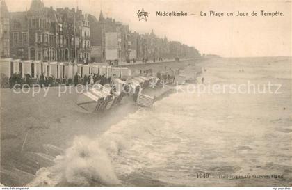 43501908 Middelkerke La Plage un Jour de Tempete Middelkerke