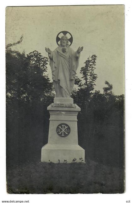 Mouscron  Moeskroen   CARTE PHOTO  Statue du Sacré-Coeur