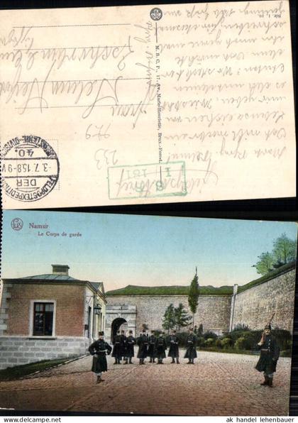 703177 Belgium Namur Le Corps de Garda Kaserne Feldpost Zschorlau