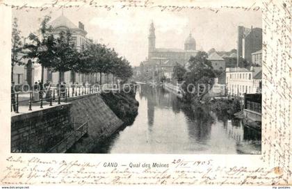 Gand Belgien Quai des Moines