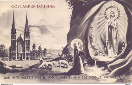 PK - Oostakker Lourdes - stempel Haaltert Taks 20 c + 50 c