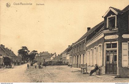 BELGIQUE - Oost Roosbeke - Sterhoek - Billard - Villageois - Attelage de chevaux - Nels - Carte postale ancienne