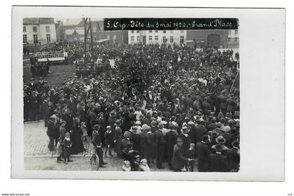 Orp Jauche  CARTE PHOTO   Fête du 9 mai 1920 Grand'Place