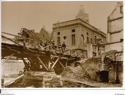 OUDENAARDE - FOTO 18 X 12.5 CM  FOTO'S VAN GLASPLAAT OF OUDE CLICHE GENOMEN - OORLOGSTIJD