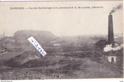 Quaregnon :  vue des charbonnages de la paroisse de N.D. de Lourdes - a Monsville  :