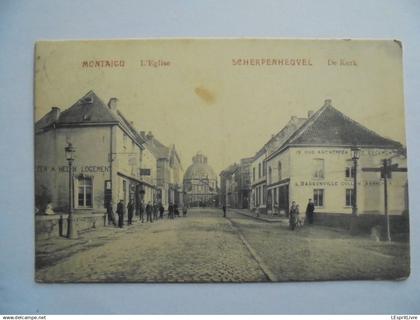 MONTAIGU L'Eglise SCHERPENHEUVEL De Kerk Animée Brabant Flamand Carte Postale Postcard