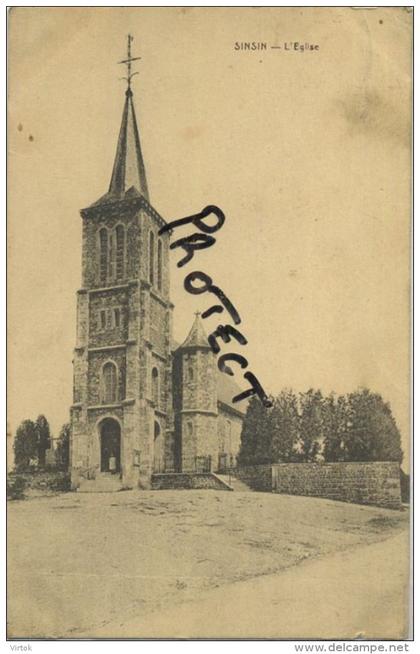 Sinsin l'église    (  ecrit 1925 avec timbre )