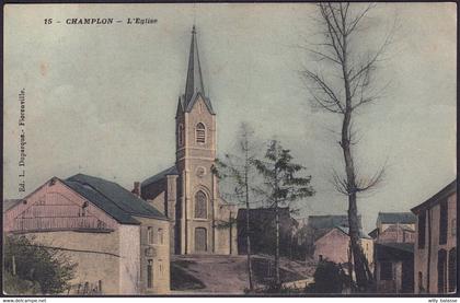 +++ CPA - CHAMPLON - Tenneville - L'Eglise - Couleur 1909  //