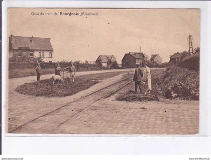 BELGIQUE - BRABANT WALLON: quai du tram de bourgeois rixensart (tramway)- très bon état