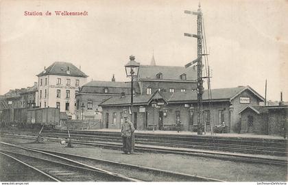 BELGIQUE - Welkenraedt - Station de Welkenraedt - Restaurant du chemin de fer - Carte Postale Ancienne