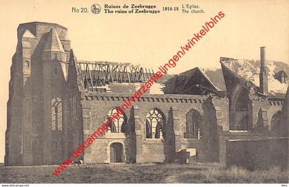 The ruins of Zeebrugge 1914-18 - the church - Zeebrugge