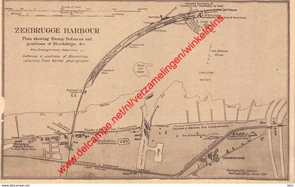 Zeebrugge Harbour - Plan showing Enemy Defence - Zeebrugge