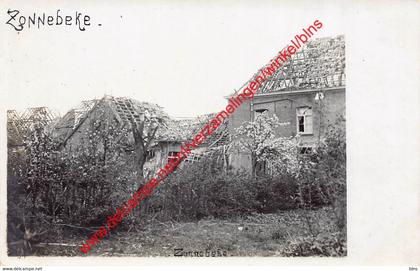 Oude foto van schade Wereldoorlog I - Zonnebeke