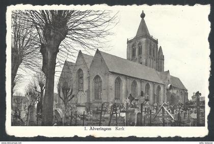 1.1 // CPA - ALVERINGEM - Kerk - Cimetière  //