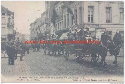 1910 Bezoek Burgemeester Londen. Stoet.