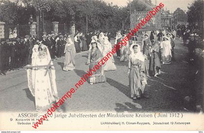 Assche - 600 jarige Jubelfeesten der Mirakuleuze Kruisen - juni 1912 - Asse