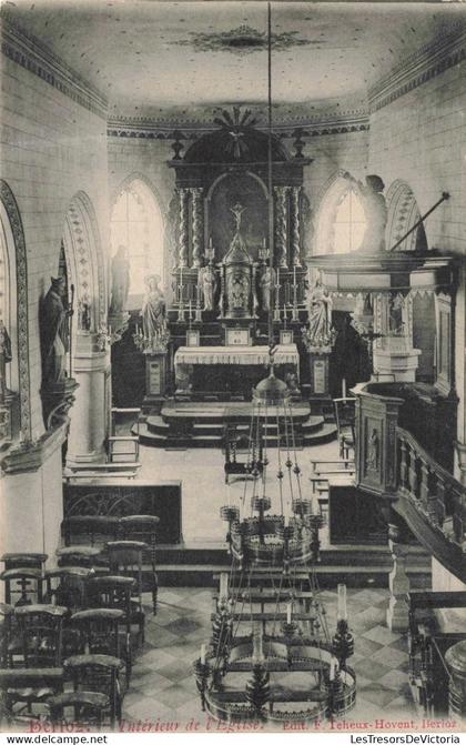 [-5%] BELGIQUE - Berloz - Intérieur de l’église  - Carte Postale ancienne