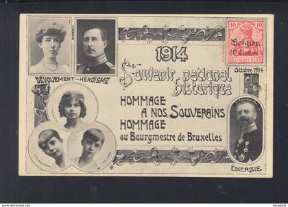 Belgien AK 1914 Souvenir National