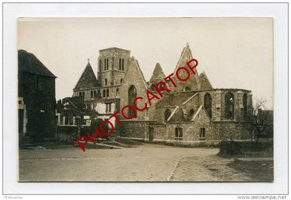 BLEGNY-Destruction-CARTE PHOTO allemande-Guerre-14-18-1 WK-BELGIEN-BELGIQUE-