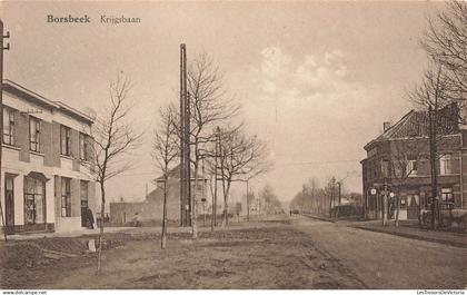 BELGIQUE - Borsbeek - Krijgsbaan - militaire - rue - village - animé - ASA - Uitg A Bogaerts - Carte postale ancienne