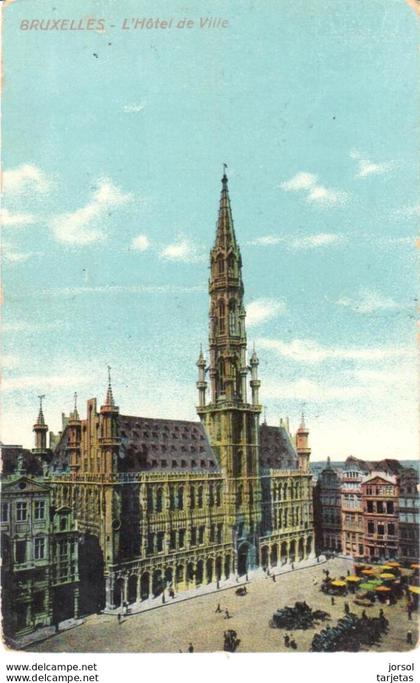 POSTAL     BRUSELAS  -BELGICA  - AYUNTAMIENTO  (L'HÔTEL DE VILLE)