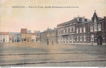 Belgique - COURCELLES (Hainaut) Place du Trieux - Écoles communales et industrielles