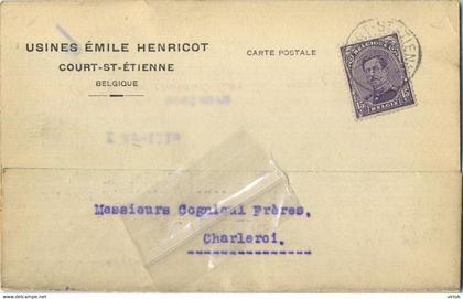 Court-Saint-Etienne :  Usines Emile Henricot   1923    ( 2 scans )