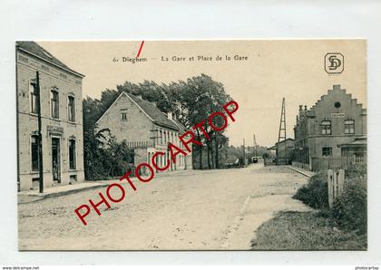 DIEGEM-Dieghem-GARE-Cafe de la Gare-1916-Periode GUERRE 14-18-1WK-BELGIEN-Militaria-