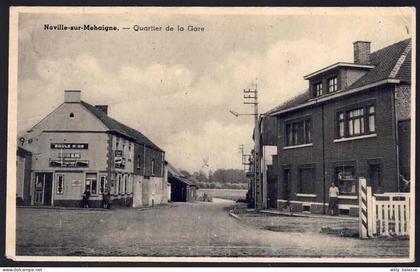 +++ CPA - NOVILLE SUR MEHAIGNE - Quartier de la Gare - Café  //