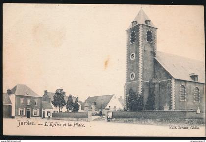 JURBISE  L'EGLISE ET LA PLACE