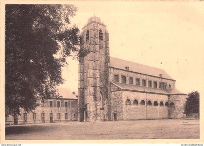 [-5%] BELGIQUE - ESTINNES - Séminaire de Bonne Espérance - La cour et l'église - Carte Postale Ancienne