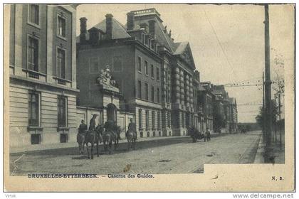 Etterbeek :  Caserne des Guides       ( ecrit  1907 avec timbre)