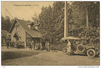 Flobecq - Caplette  : Chalet  ( ecrit 1927 avec timbre  )  vieux voiture - old car