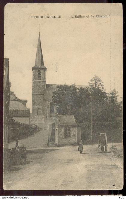 cpa froidchapelle   1914   attelage