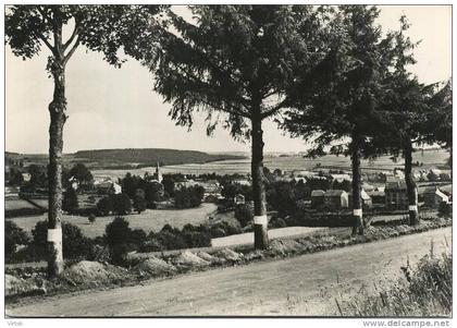 Gedinne :  panorama du village : vu de la route Fumay  :  ecrit       ( grand format )