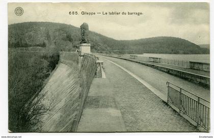 CPA - Carte postale - Belgique - Barrage de la Gileppe - Le Tablier du Barrage - 1910 (CP2684)