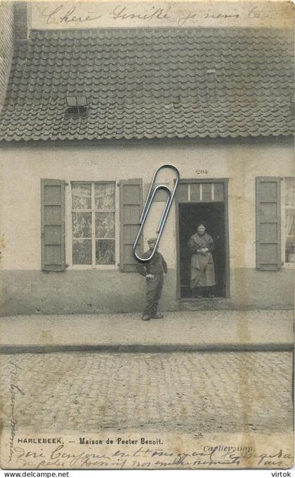 Harelbeke - Harlebeek :  maison de Peter Benoit     ( 1914  met zegel )