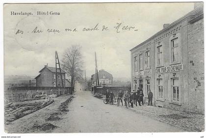 TOP CPA ANIMEE HAVELANGE, ANIMATION DEVANT L'HOTEL GENA, PROVINCE DE NAMUR, BELGIQUE