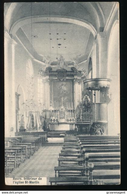 HEERS  INTERIEUR DE L'EGLISE ST MARTIN         - 2 SCANS