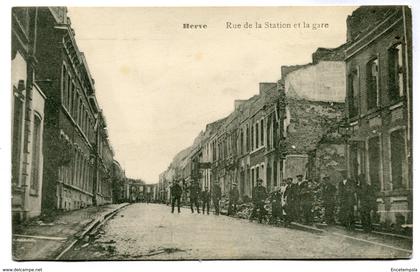 CPA - Carte Postale - Belgique - Herve - Rue de la Station et la Gare (I12469)