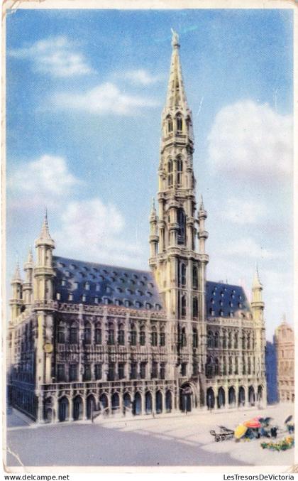 [-5%] BELGIQUE - Bruxelles - Hôtel de Ville - Colorisé - Carte postale ancienne