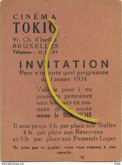 Ixelles - Elsene :  Cinéma  TOKIO (  reclame )